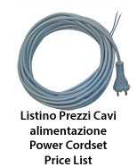 Cavi Alimentazione Listino prezzi